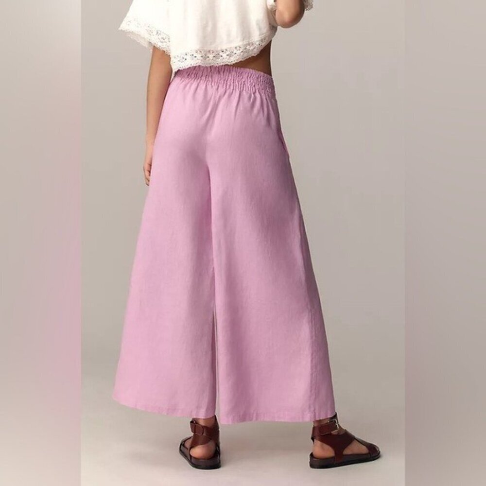 NWT Size S - Anthropologie The Somerset Pull-On Pants (100% Linen) NWT US$ 118